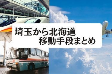 【2024年度版】埼玉から北海道の移動手段まとめ｜飛行機・新幹線の値段と所要時間を徹底比較！