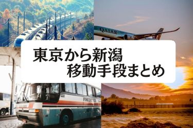 【2024年度版】東京から新潟の移動手段まとめ｜飛行機・新幹線の値段と所要時間を徹底比較！