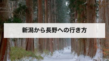 【2026年最新】新潟から長野の行き方を比較｜新幹線・特急・高速バス・在来線・車の料金と時間
