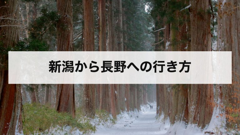 新潟から長野への行き方