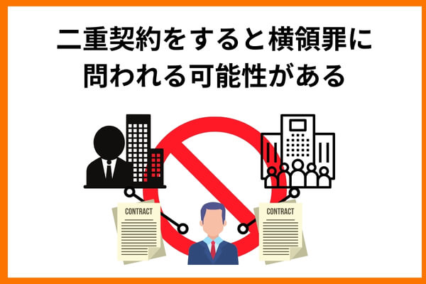 二重契約が禁止事項であることを表した図