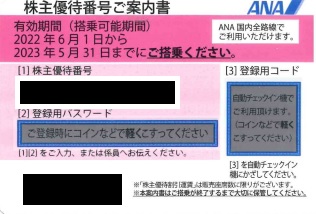 ANA(全日空)株主優待券購入-アクセスチケット